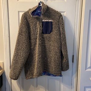 reversible Lilly Pulitzer look alike pull over